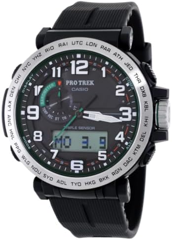 Casio PRG601 Series | Pro Trek | 100M WR | 1/100 SEC Stop Watch | Compass/Alt/Baro-Thermo | Tough Solar Power/Atomic Timekeeping | 1-100 SEC Stopwatch | Countdown Timer | World Time
