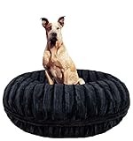 Bessie and Barnie Bagel Dog Bed - Extra Plush Faux Fur Dog Bean Bed - Circle Dog Bed - Waterproof Lining and Removable Washable Cover - Calming Dog Bed - Multiple Sizes & Colors Available