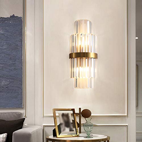 Lámpara de pared interior con tira de cristal de estilo moderno 8