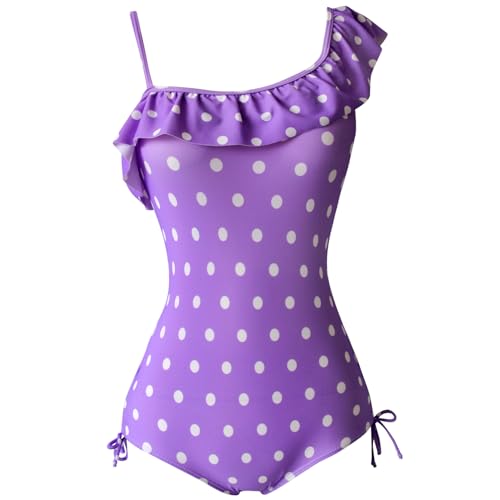 Image of Polka Dot Girls Kids Bathing Suits Adjustable Swimsuits (FBA)