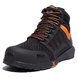 Timberland Men's Radius Mid Composite Safety Toe CT, Black: Black Orange, 9 Wide