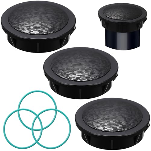 Lemosae 3 Pcs Sprinkler Head Caps Compatible with Rain Bird 1800XC 1800 Series Spray Bodies UV-Resistant ABS Replacement with O-Ring for Lawn Garden Sprinkler System Maintenance