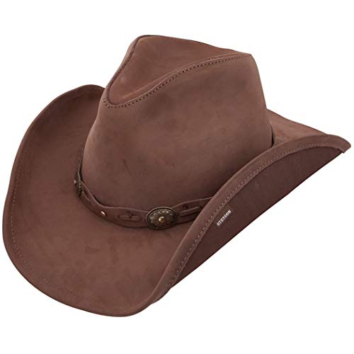 Stetson Roxbury Shapeable Leather Cowboy Western Hat, Mocha, X-Large