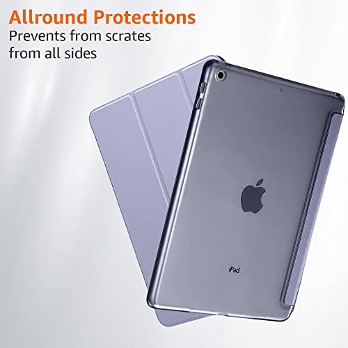 Image of AmazonBasics Smart Trifold Hard Matte Back Flip Stand Case Cover for Apple iPad 10.2 Cover iPad 9th Generation Cover 2021 8th Gen 2020 7th Gen 2019 Generation Case [Auto Sleep /Wake Case] - Lavender