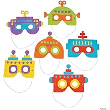 Fun Express Foam Robot Mask Craft Kit - 12 Pieces - Educational and Learning Activities for Kids