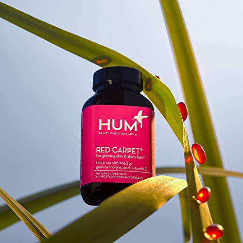 Hum Red Carpet - Hair And Skin Vitamins - Black Currant For Glowing Skin + Lasting Hair Health With Omega 3 & 6 (60 Vegan Softgels) #TOP4