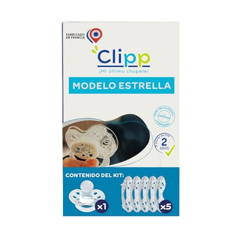 Imagen de CLIPP Kit Chupete de Destete Estrellas + 5 Anillos de Destete para un Abandono Progresivo Destete por Etapas