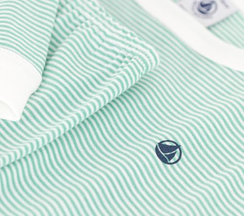 Petit Bateau Mädchen A0CUU Schlafstrampler, Aloe Vera/Marshmallow, 12 Jahre