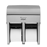 Georgia-Pacific Compact 56748 Stainless Steel Quad Vertical Four Roll Coreless Tissue Dispenser