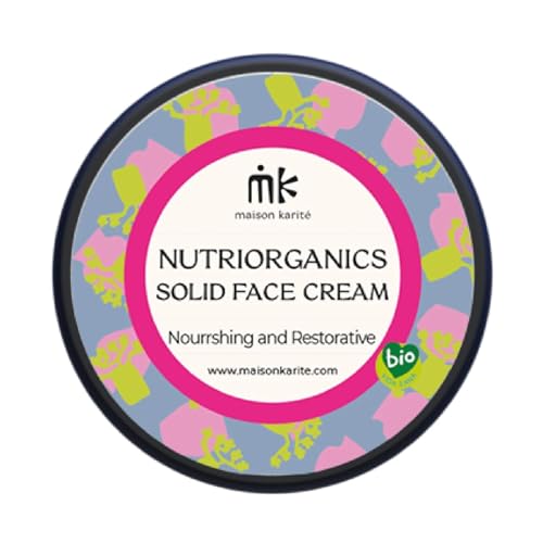 Maison Karité – Crema Facial Nutriorganics | Sin Agua | Ecológica y Vegana | 100% Natural | Alta concentración | Nutre, Protege, Regenera, Mejora la elasticidad, Ilumina, e Hidrata | 30ml