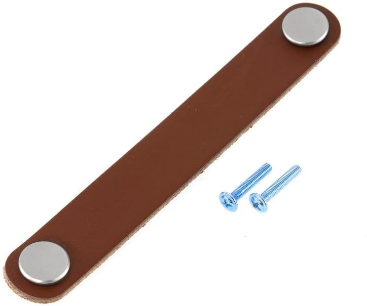 Southst 8PCS Leather Drawer Locker Handles with Screws Cupboard Closet Suitcase Leather Handles for Home Office Furniture