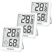 Messe mit günstig Kaufen-Thermometer Hygrometer innen digitales Mini LCD Thermometer innen 3 Stück und luftfeuchtigkeitsmesser raumthermometer Innen mit Smiley-Indikator für Babyzimmer Wohnzimmer Büro Gewächshaus