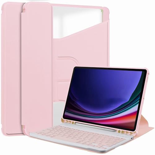 Étui clavier Samsung Tab S9 FE Plus finition premium et support ajustable - 2
