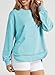 EVALESS Oversized Sweatshirt for Women 2025 Fall Trendy Ladies Lightweight Comfort Colors Crewneck Sweatshirts Casual Long Sleeve Side Split Tunic Tops Womens Fashion Sky Blue X-Large