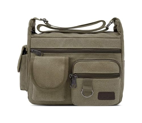 Small Vintage Messenger Bag, Small Canvas Messenger Bag for Men men Tablet Bussiness Briefcase Vintage Crossbody