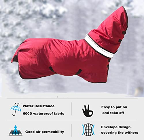 Couverture d'hiver pour chevaux résistante avec tissu 600D imperméable