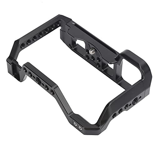 Image of Aluminum Alloy Camera Video Protective Cage Rig Photography Accessory Holder Support Frame with Cold Shoe Mount Threaded Hole Equipment Attachment for Sony A7C System