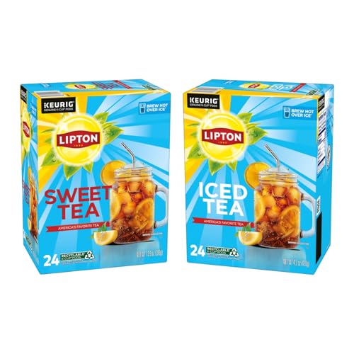 Lipton Iced Tea K-Cup Pods, Sweet Tea & Unsweetened Tea 24 CT (1ea) (Variety Pack)