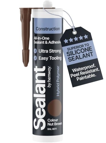 Image of Hemway Construction Nut Brown Sealant & Adhesive - 300ml 1 Pack