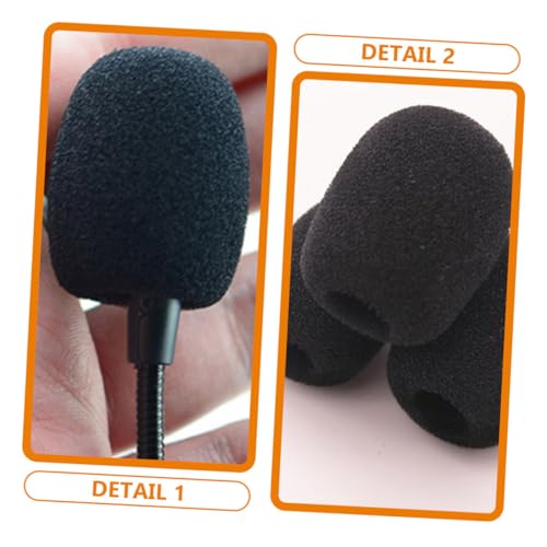 Housses de microphone protection saleté mousse noire casque micro