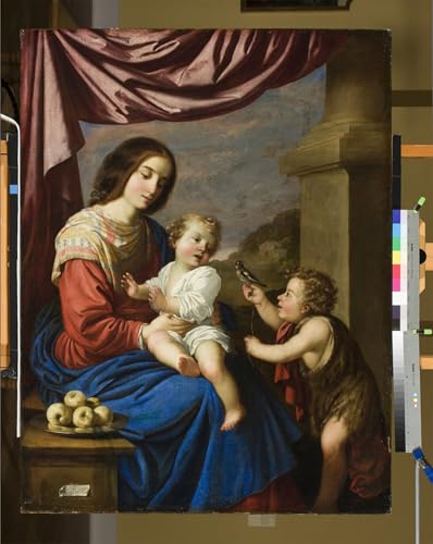 Tableaux Graffiti Art Mural dame et enfant par Francisco De Zurbaran modernise un salon 60x90cm