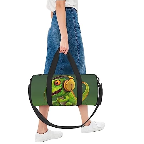 Sac de voyage rond imprimé Cameleon taille unique sport