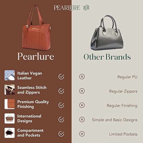 Image of Kathy Satchel Bag for Women, Stylish Satchel Handbag Italian Vegan Leather Bag with Detachable Sling Strap Purse Handbag for College and Office