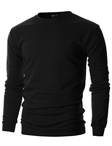 GIVON Men's Slim Fit Lightweight Long Sleeve Crewneck Sweatshirt Casual Pullover