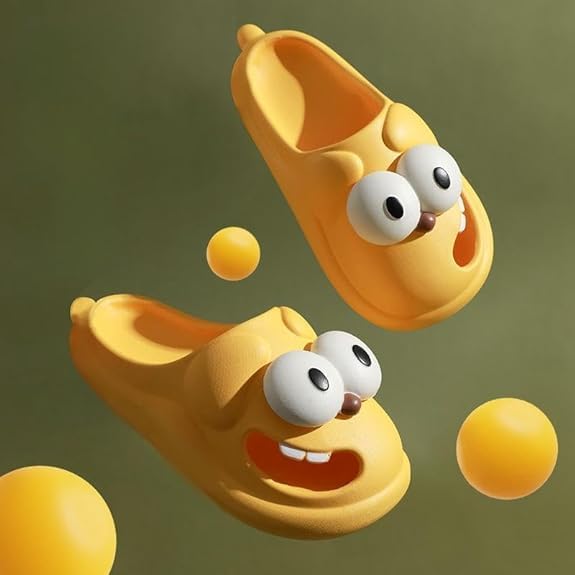 Tongue Kiss Slippers, Cute Funny 3d Big Eye Dog Slipper Fun Cartoon Package Head Eva Slippers3