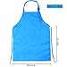 Elcoho 8 Pieces Kids Apron and Chef Hat Set Cotton Adjustable Children's Kitchen Chef Hat with Apron for Cooking and Painting (Black, White, Red, Blue)