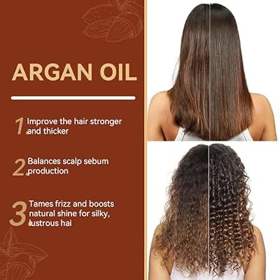 Moroccan Argan Oil for Hair, Moroccan Hair Oil Leave in Conditioner, Hairs Serum Hydrating Smoothes and Strengthens Dry Damaged Hairs, Eliminates Frizz, Shines, Non-Greasy 120ml