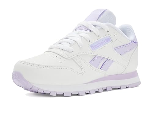 Image of Reebok Classic Leather Girls & Boys Shoes for Kids, Toddler, Little Kid or Big Kid Sneakers, White /Digital Gleam, 11.5 Little Kid