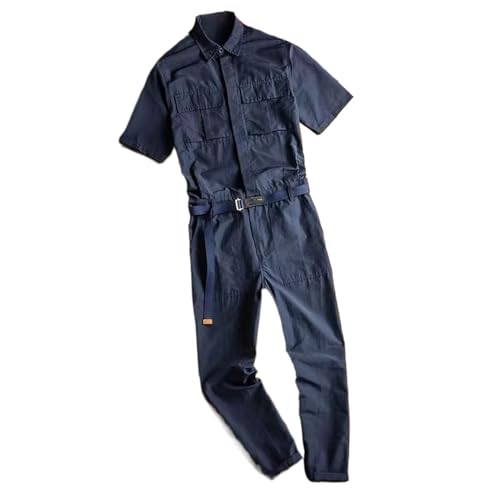 Overol de manga corta transpirable WOLONG con pantalones negros de trabajo para verano