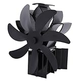 Luqeeg Kaminofenlüfter Wärmebetriebener Kaminofenlüfter Überhitzungsschutz Leiser Betrieb...