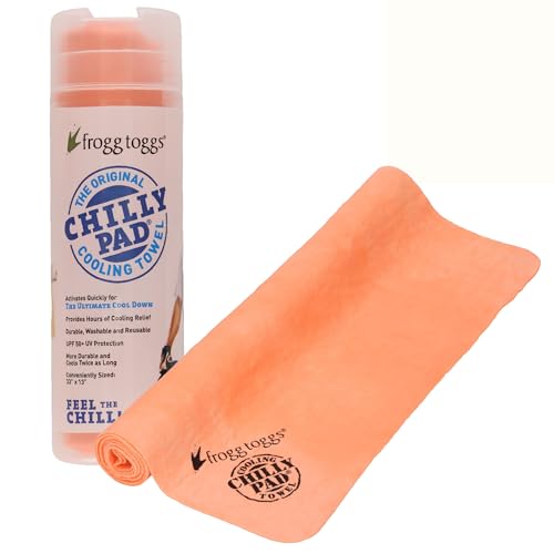 Image of FROGG TOGGS Chilly Pad Cooling Towels for Face and Neck, 33 inchx13 inch | Keep in your backpack for hours of evaporative cooling relief during fitness, beach, pool, basketball, golf, camping, travel