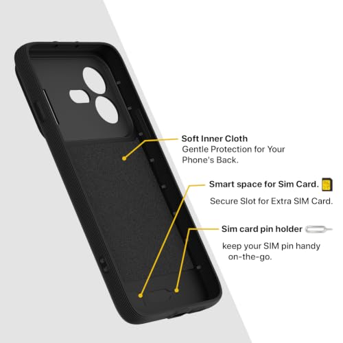 Image of Outlouders Back Cover for Nothing Phone 4b 5G | Full Camera Protection | TPU Soft Flexible Shockproof Bumper Case (Black)