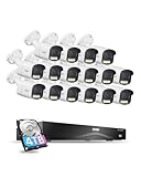 ZOSI 4K 8MP 16CH PoE Security Camera System, 16 x 3K 5MP C186 Aurora Lux True Full Color Night Vision Outdoor Indoor PoE Wired Camera, Person/Vehicle Alerts, Light & Siren, Two-Way Talk, with 4TB HDD