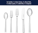 HENCKELS Modena 20PC Flatware Set, SILVER, REGULAR