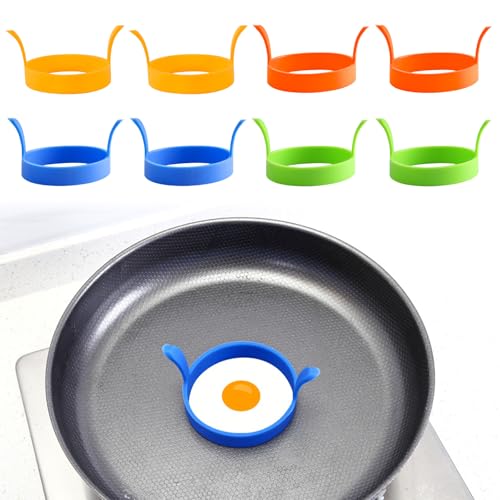 Acpetdr Juego De 8 Moldes De Silicona Para Huevos Y Tortitas, Resistentes Al Calor, Fáciles De Limpiar, Perfectos Para Huevos, Tortillas, Mcmuffins Y Crumpets, 8 Unidades Acpetdr Juego De 8 Moldes De Silicona Para Huevos Y Tortitas, Resistentes Al Calor, Fáciles De Limpiar, Perfectos Para Huevos, Tortillas, Mcmuffins Y Crumpets, 8 Unidades