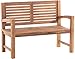 Produktbild CLP Teakbank Halden I Holzbank Für Den Garten I Sitzbank Mit Armlehnen, Farbe:Teak, Größe:120 cm