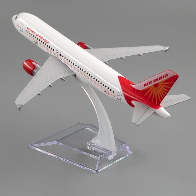 BOENJOY Bonjoy Gifts- Air India Airline Model Aircraft, Aeroplane Diecast Collection Decor, Highly Detailed Airways, 16 Cm, for Adult, White