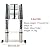Telesladder Extension Ladder 2.3M-8M Aluminum Heavy Dutyladder for Garage & Truck Outdoor/Indoor Engineeladder Marriage/5.8M/19.0Ft