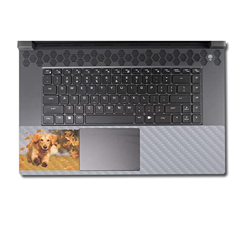 Image of MightySkins Carbon Fiber Skin Compatible with Alienware M17 R5 (2022) Full Wrap Kit - Puppy Fall | Protective, Durable Textured Carbon Fiber Finish | Easy to Apply & Change Styles | Made in The USA