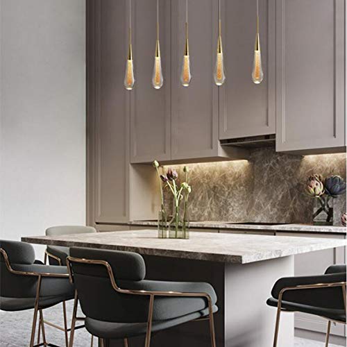 Lustre LED entièrement en cuivre avec éclairage directionnel - 7