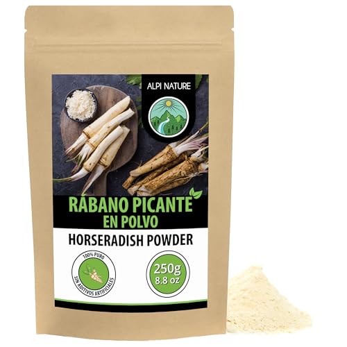 Alpi Nature Rábano Picante Molido 250g, Polvo de Raíz de Rábano Molido Picante