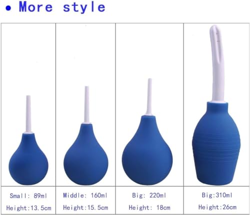 Image of Rectal Enema Bulb for Men - Anal Douche for Women, BPA and Phthalates Free Reusable Vaginal or Anal Clyster Cleaner with Hygienic Tip and Soft Smooth Nozzle, 220ML, White +4 nozzles
