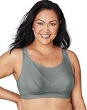 PLAYTEX Damen Secrets Bounce Control Wirefree, Anchorstrap Moisture Wicking Wireless Bra BH, Undurchsichtige, Coolstes Grau, 100G