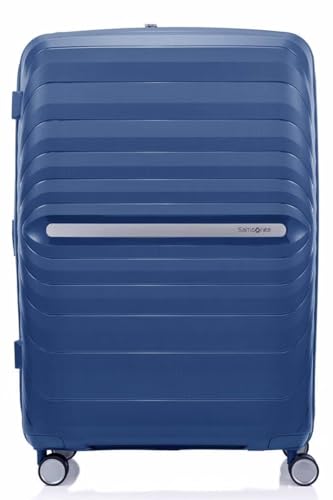 Image of Samsonite Octolite Neo Suitcase, Double Spinner Wheels, Polypropylene|TSA Combination Lock|Expandable|Anti-Theft Secuirty Zipper|Inner Mesh Pocket - 3 Years International Warranty, Blue, 81 cm