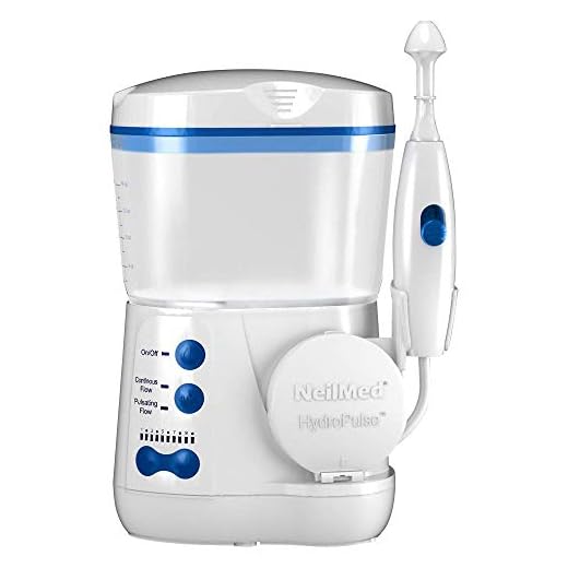 NeilMed Hydropulse. Multi-Speed Electric Pulsating Nasal Sinus Irrigation System, White