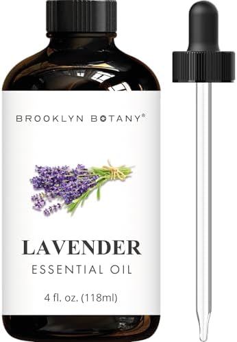Brooklyn Botany Lavender Essential Oil - Huge 4 Fl Oz - 100% Pure and Natural - Premium Grade with Dropper - for Aromatherapy and Diffuser